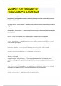 VA DPOR TATTOOING&sol;PCT REGULATIONS EXAM 2024