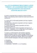 2024 ATI LEADERSHIP PROCTORED LATEST VERSION -ATI LEADERSHIP PROCTORED EXAM QUESTIONS AND DETAILED ANSWERS BRAND NEW&excl;&excl; 