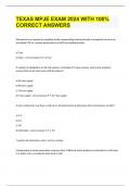 TEXAS MPJE EXAM 2024 WITH 100&percnt; CORRECT ANSWERS