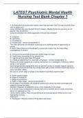LATEST Psychiatric Mental Health  Nursing Test Bank Chapter 1