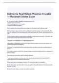 California Real Estate Practice Chapter 11 Rockwell Slides Exam 2024