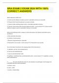 SRA EXAM 2 EXAM 2024 WITH 100&percnt; CORRECT ANSWERS