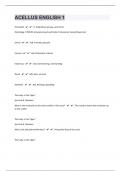 ACELLUS ENGLISH 1|403 Test Review (Comprehension Questions)With Correct Answers|61 Pages