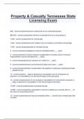 Property & Casualty Tennessee State  Licensing Exam