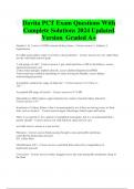 Davita PCT Exam Questions With  Complete Solutions 2024 Updated  Version Graded A+