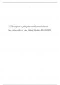 2223 english legal system and constitutional law University of Law Latest Update 2024-2025  