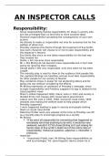 GCSE AQA English- An Inspector Calls by JB Priestly key quotes analysis and conetxt noteskey 