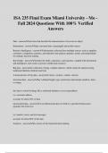 ISA 235 Final Exam Miami University - Mo - Fall 2024 Questions With 100% Verified Answers