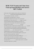 IICRC TCST Trauma and Crime Scene Clean up Exam Questions And Answers 100&percnt; Verified