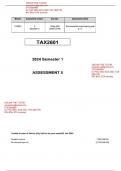 TAX2601 ASSESSMENT 5 SEM 1 OF 2024 EXPECTED SOLUTIONS