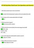 ATI RN Nutrition Final Exam Test Questions and Answers &lpar;2024 &sol; 2025&rpar; &lpar;Verified Answers&rpar;