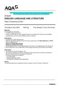 2023 AQA A-level ENGLISH LANGUAGE AND LITERATURE 7707/2 Paper 2 Exploring Conflict Question Paper & Mark scheme (Merged) June 2023 [VERIFIED]