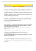 Corporals Course Administration questions and answers with Accredited solutions