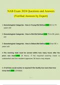 NAB Exam 2024 Questions and Answers