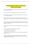 PA Appraisal License 16-20 Auto Physical Damage