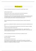 PA Exam 3