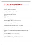 CCI 150 Lisa Gary UTK Exam 1 questions and answers graded A+