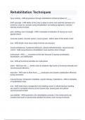 Rehabilitation Techniques &lpar;1&rpar; Questions and Answers 