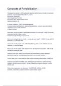 Concepts of Rehabilitation Questions and Answers 