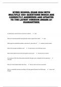 NYREI SCHOOL EXAM 2024 WITH MULTIPLE 100&plus; QUESTIONS WHICH ARE CORRECTLY ANSWERED AND UPDATED TO THE LATEST VERSION &vert;GRADE A&plus; GUARANTEED&vert;