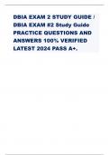 DBIA EXAM 2 STUDY GUIDE / DBIA EXAM #2 Study Guide PRACTICE QUESTIONS AND ANSWERS 100% VERIFIED LATEST 2024 PASS A+.