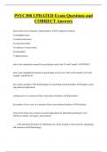 PSYC300 UPDATED Exam Questions and  CORRECT Answers