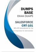 Excellent Salesforce CRT-101 Dumps (V9.02) to Obtain 100% Achievement - DumpsBase