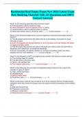 Residential Real Estate Exam New 2024 Latest Exam  Best Studying Material with All Questions and 100&percnt;  Correct Answers