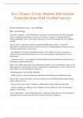 Isys: Chapter 2 Cont. Business Info Systems Exam Questions With Verified Answers