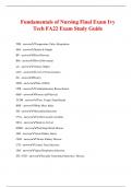 Fundamentals of Nursing Final Exam Ivy Tech FA22 Exam Study Guide