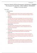 Analytical Chemistry III Final Examination with Rationale&period; VERIFIED&period; First Semester SY 2024&sol;2025&colon;- CEBU NORMAL UNIVERSITY College of Arts and sciences