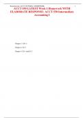 ACCT 550 LATEST Week 1 Homework WITH ELABORATE RESPONSE&colon; ACCT 550 Intermediate Accounting I