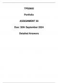 TPS2602 Portfolio ASSIGNMENT 50 Due&colon; 30th September 2024&lpar;Detailed Answers&rpar;
