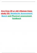 Ava Cruz 20 yr old i-Human Case studyCC:HeadacheAssessment Quest and Physicalassessment feedback