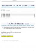 JBL Module(s) 1, 2, 3, 4, 5 & 6 Practice Exam(s) JBL Module 1-6 Exam Latest Questions with Complete Solutions / Verified Answers