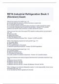 RETA Industrial Refrigeration Book 3 (Revision) Exam Questions with correct Answers