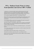 Medicare Fraud&comma; Waste&comma; & Abuse Exam Bundle With Complete Solutions&period;
