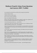 Medicare Fraud & Abuse Exam Questions And Answers 100&percnt; Verified