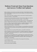 Medicare Fraud and Abuse Exam Questions And Answers &lpar;Verified And Updated&rpar;