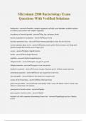 Microimm 2500 Bacteriology Exam Questions With Verified Solutions