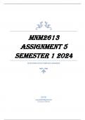 MNM2613 Assignment 5 Semester 1 2024