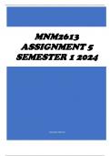 MNM2613 Assignment 5 Semester 1 2024