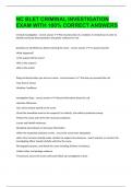 NC BLET CRIMINAL INVESTIGATION EXAM WITH 100&percnt; CORRECT ANSWERS