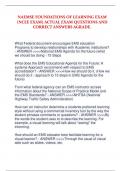 NAEMSE FOUNDATIONS OF LEARNING EXAM  &lpar;NCEE EXAM&rpar; ACTUAL EXAM QUESTIONS AND  CORRECT ANSWERS AGRADE&period;
