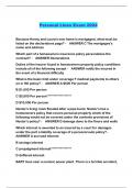 Personal Lines Packaged Exams 2024&sol;2025