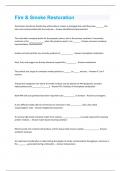 Fire & Smoke Restoration Questions & Answers Already Passed&excl;&excl;