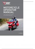 MOTORCYCLE OPERATOR MANUAL With Supplementary Information HANDBOOK 2024