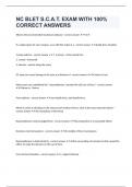 NC BLET S&period;C&period;A&period;T&period; EXAM WITH 100&percnt; CORRECT ANSWERS
