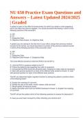 NU 650 Practice Exam Questions and Answers – Latest Updated 2024/2025 | Graded