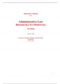Instructor Manual for Administrative Law Bureaucracy in a Democracy 7th Edition By Daniel Hall (All Chapters, 100% Original Verified, A+ Grade)
